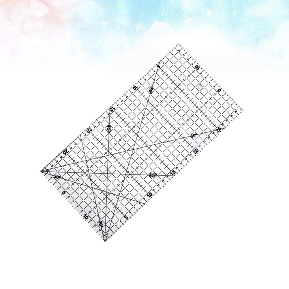 Patchwork Sewing Craft Tool Slotted Quilting Rulers Sets Grid Fabric