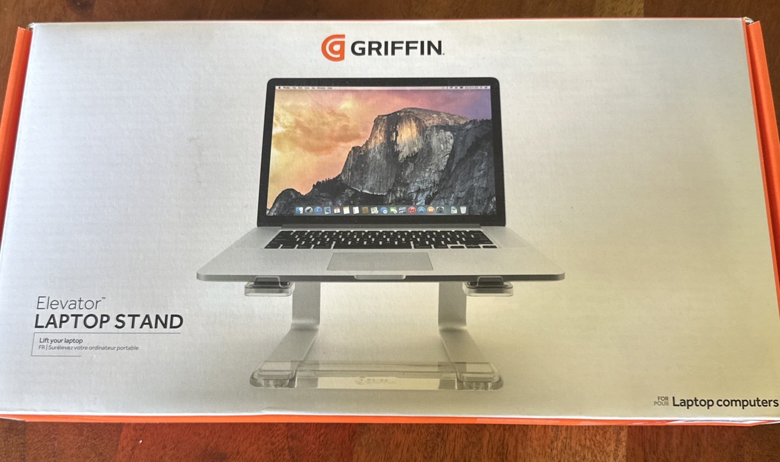 Griffin Elevator Desktop Stand for Laptops PC Macbook Silver Riser New Open Box