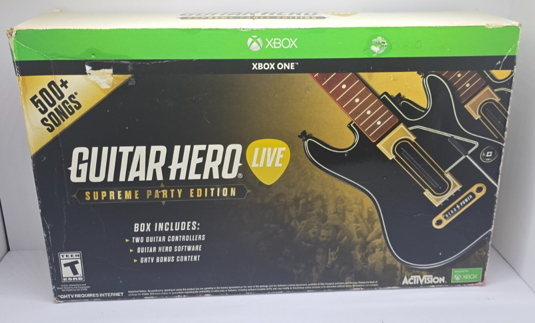 Xbox One Guitar Hero Live: Supreme Party Edition 2 Guitars 1 Dongle Game Tested