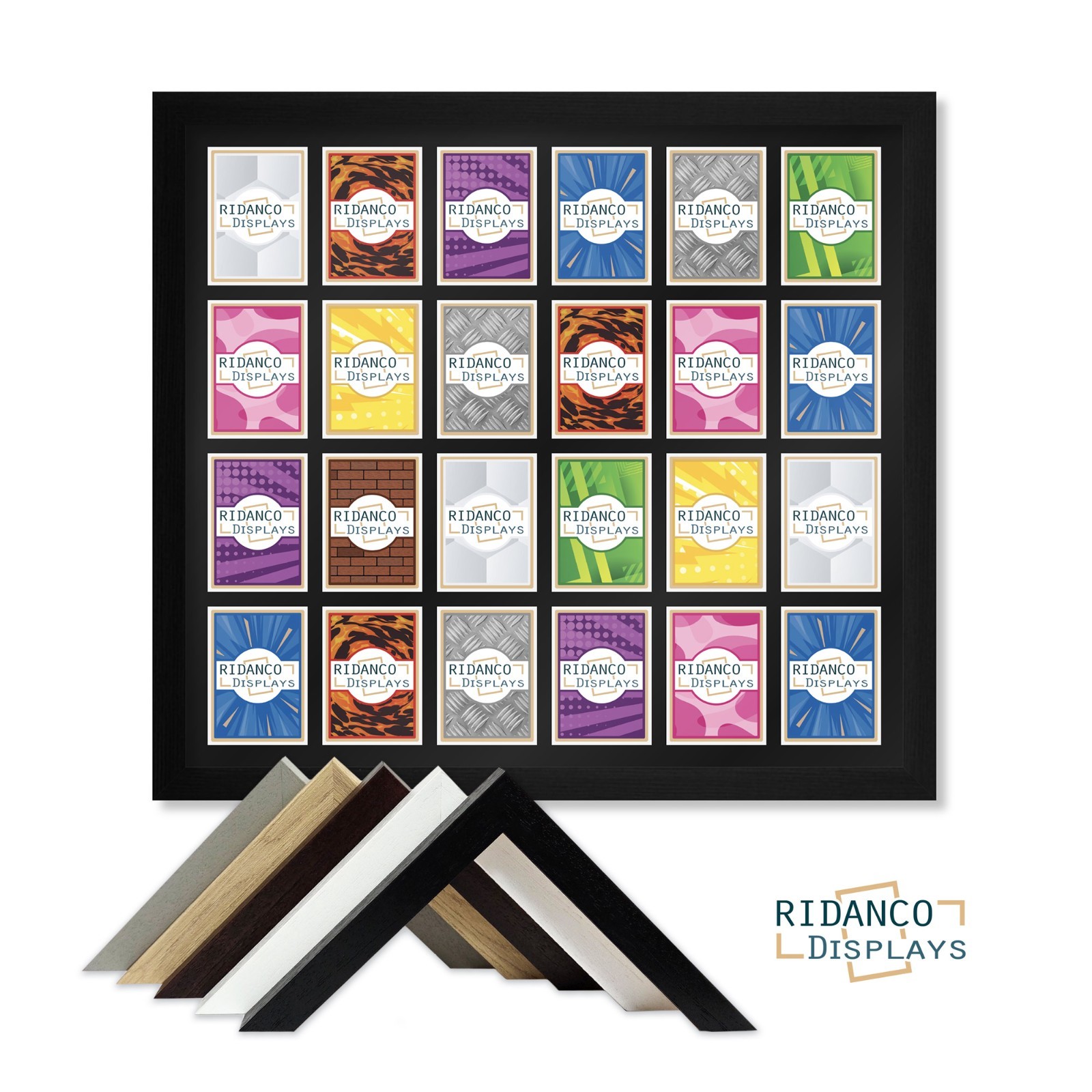Handmade 24 Cards Frame for Raw TCG, Pokemon, MTG, Sports Display Holder, Wood