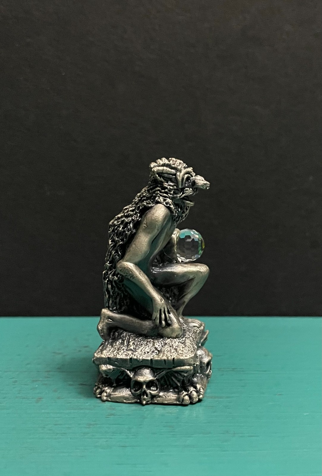 Gorham Tudor Mint Pewter Demon Beast Creature Magic Crystal Chess Figurine D&D