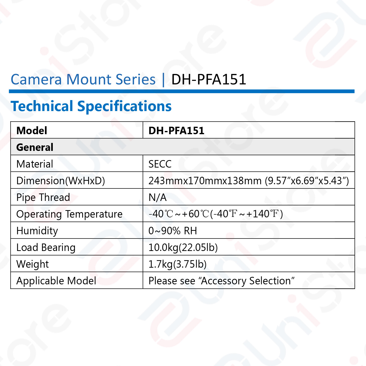 Original Dahua PFA151 Universal Corner Bracket Adapter Fit for Most Wall Mounts