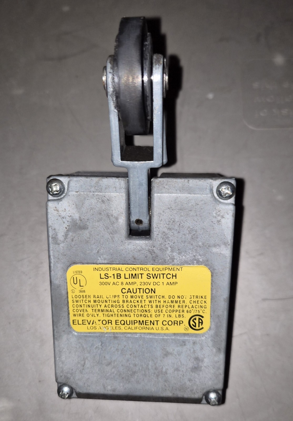 EECO Elevator Limit Switch LS-1B
