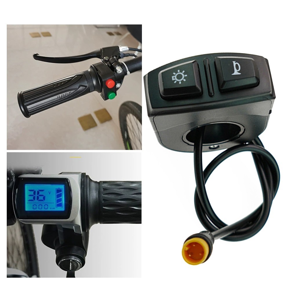 Electric Bike 3pin Waterproof Switch for Headlight and Speaker Control