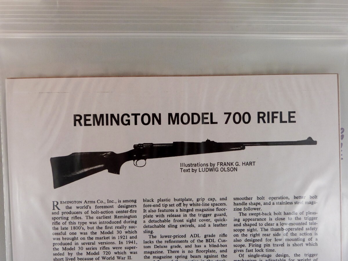 REMINGTON MODEL 700 RIFLE BREAK DOWN INSTRUCTION KIT a