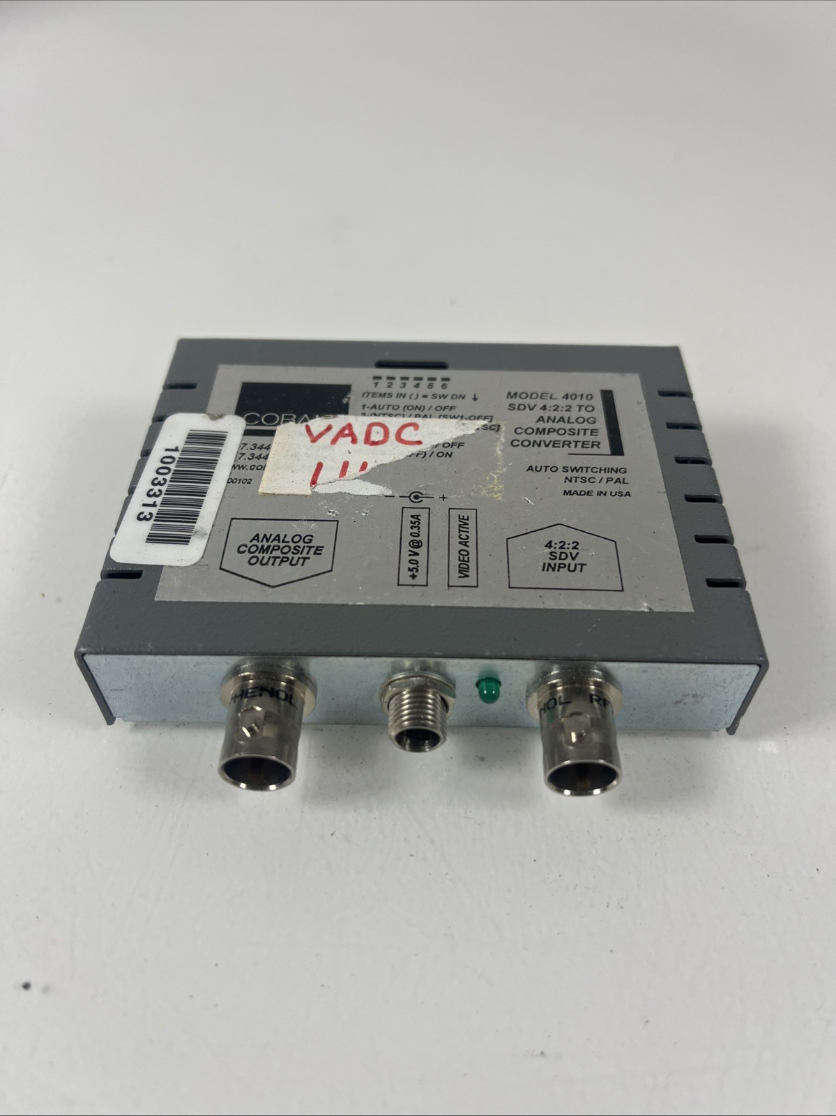 COBALT MODEL 4010 SDV 4:2:2 TO ANALOG COMPOSITE CONVERTER