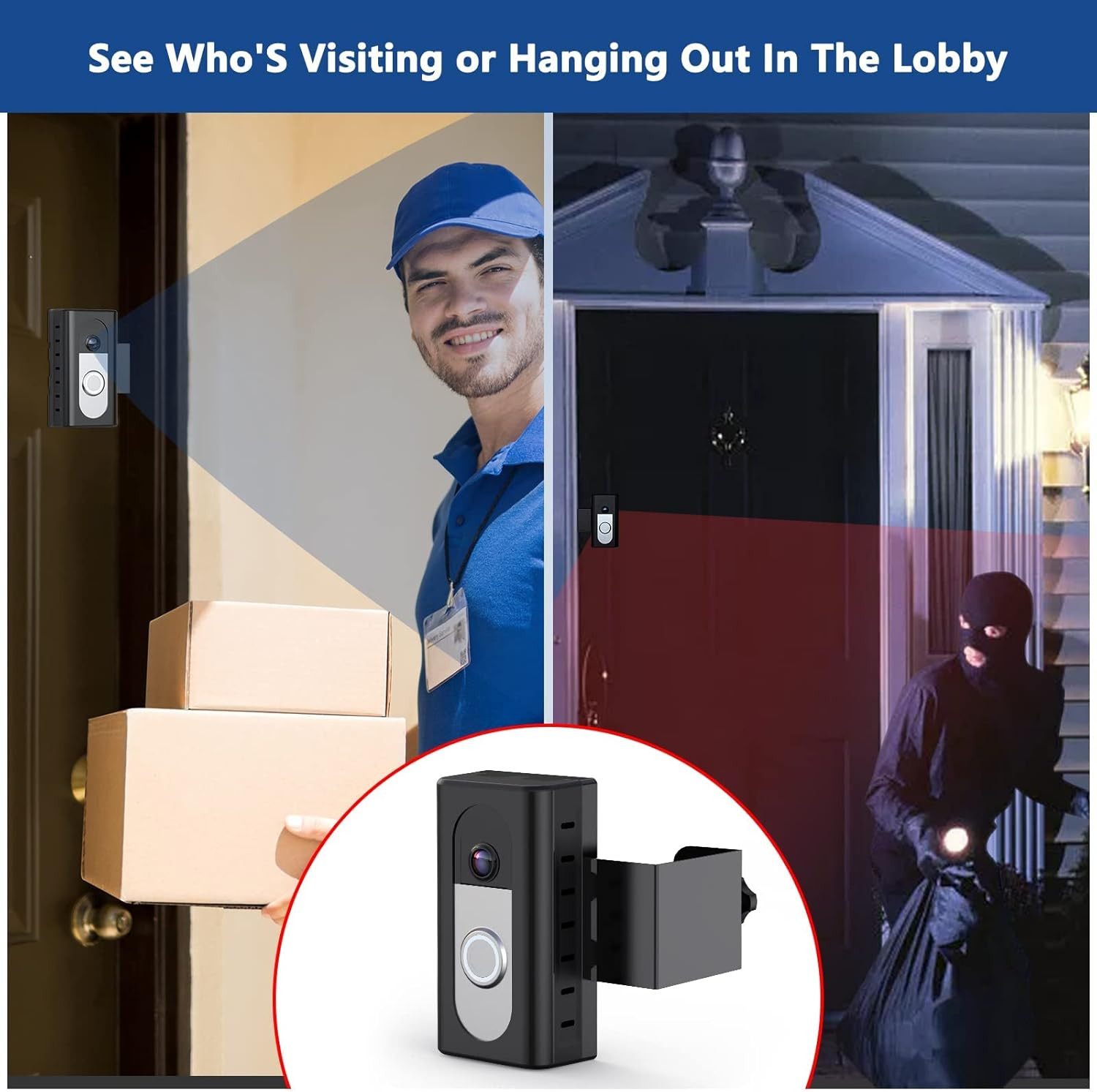 KIMILAR Anti-Theft Video Doorbell Mount Compatible with Ring/Blink Wireless Vide