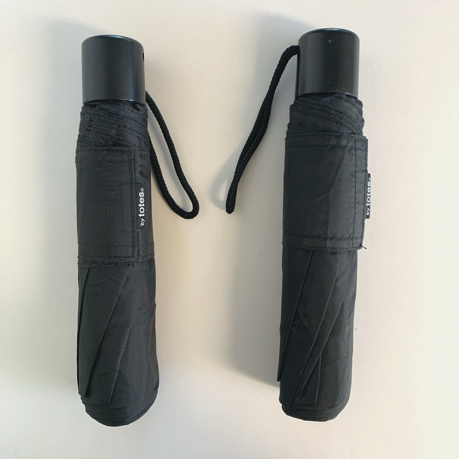 2 pk Raines Totes Manual Umbrella Large L Coverage Compact Isotoner Black