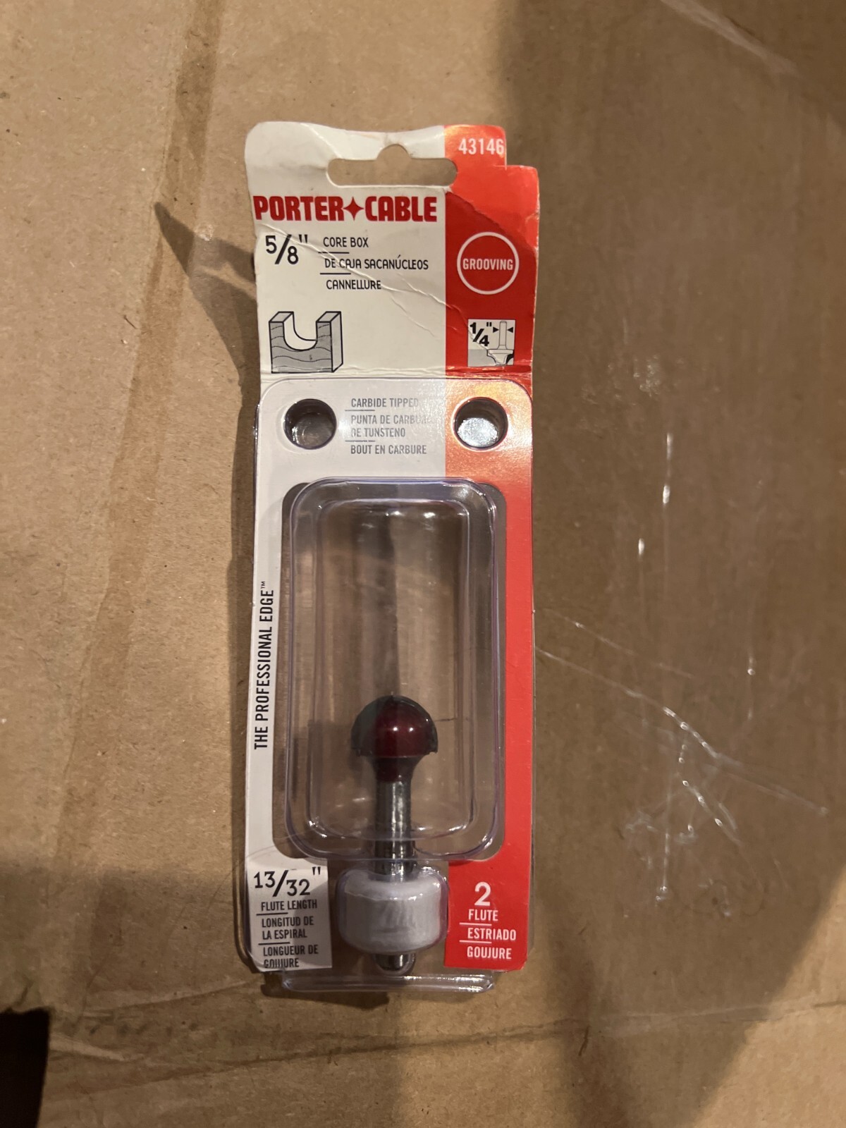 Porter Cable 43146 Core Box Router Bit 1/4" Shaft New Free Shipping!