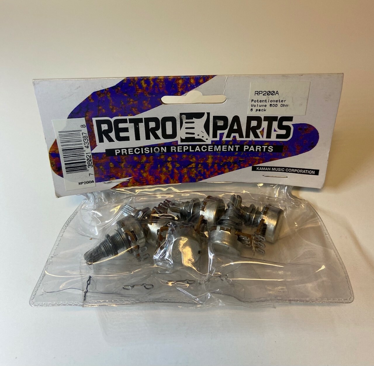 RETRO PARTS 6 PACK OF VOLUME POTENTIOMETER A500kOHM - NEW