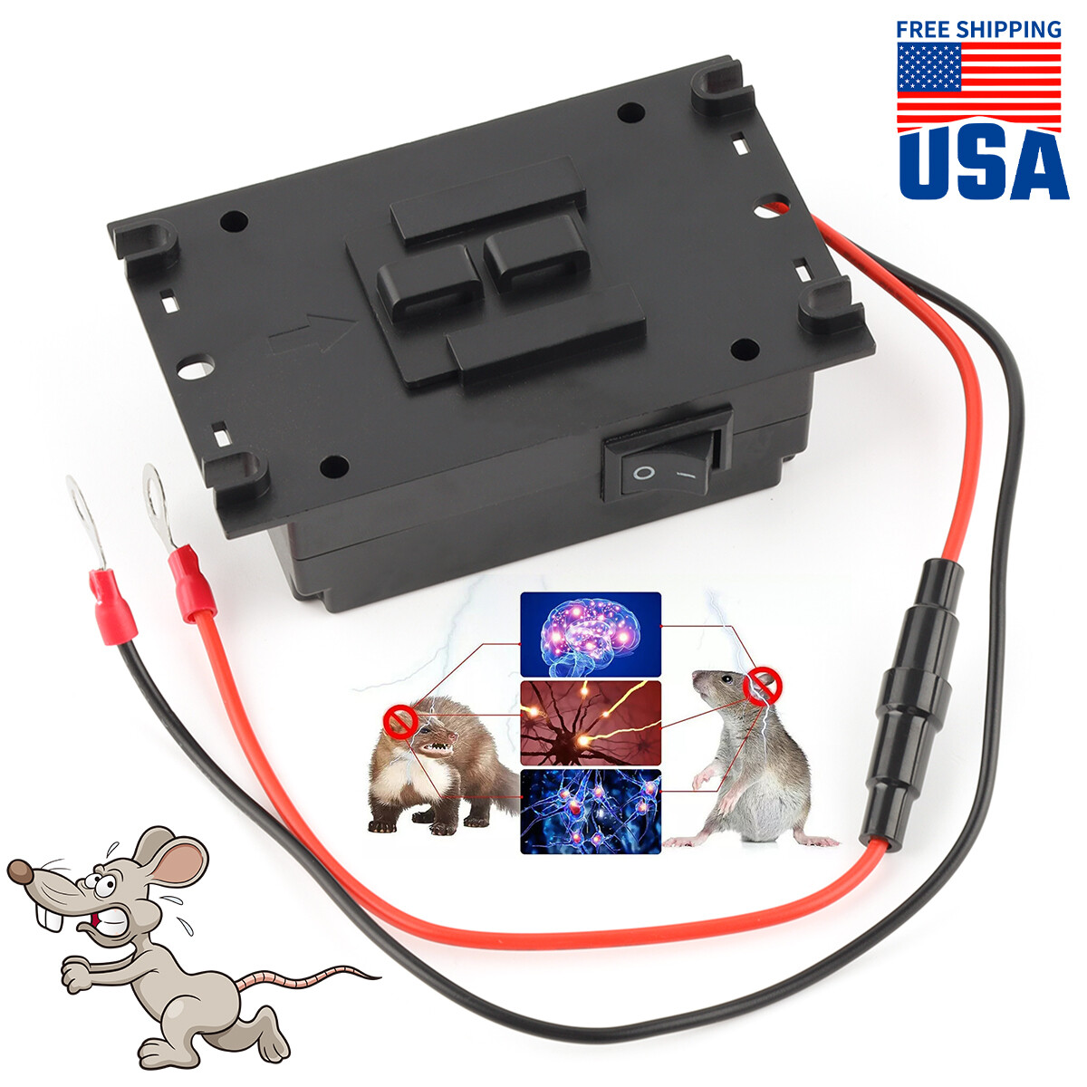 Car Ultrasonic Mouse Repeller for Rat Rodent Deterrent Wire Engine Pest Control