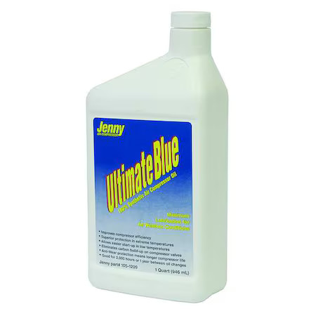 Jenny 610-1366 Compressor Oil, Synthetic Oil, 12 Qt.,  Pk12