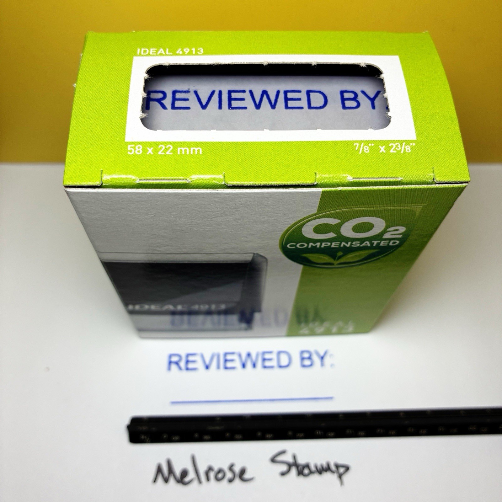 Reviewed By Rubber Stamp Blue Ink Self Inking Ideal 4913