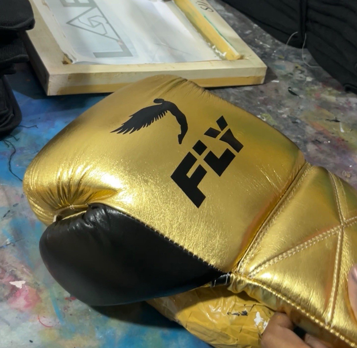 Pro Lace Up Boxing Gloves