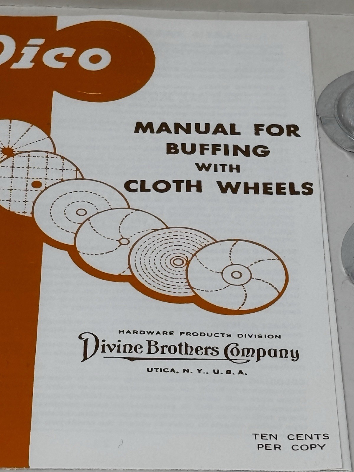 Divine Dico Buffer Pads No. 41 Cushion Sewed 8 in diameter x 3/4 " NIB-open USA