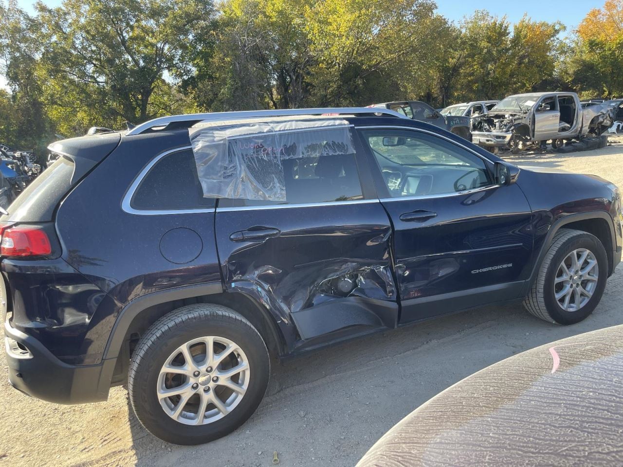 Sun Visor Left Driver Illuminated Fits 14-18 CHEROKEE 989144