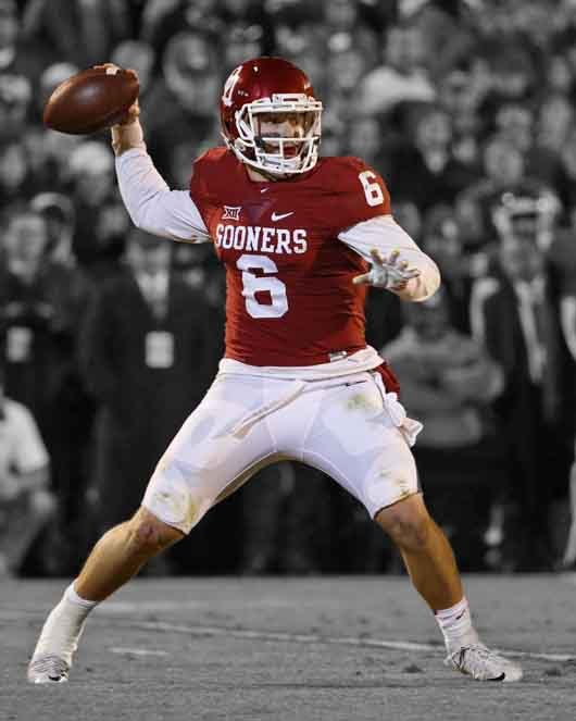 Oklahoma Sooners BAKER MAYFIELD Glossy 8x10 Photo Spotlight Poster Print