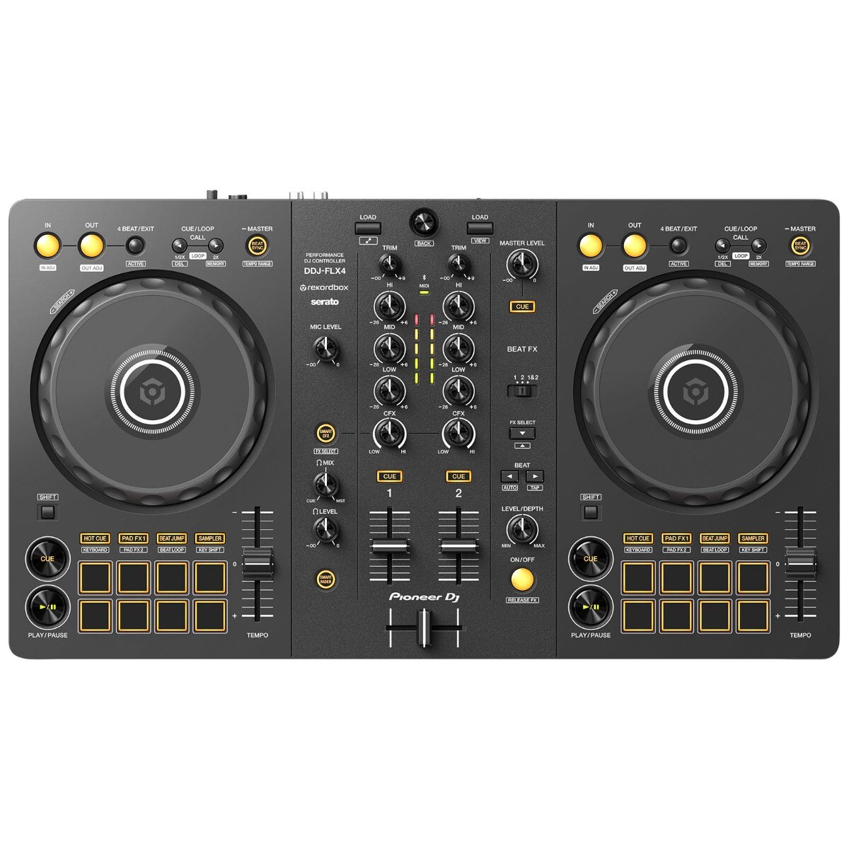 Pioneer DDJ-FLX4 2-Channel DJ Controller with Case & Cover Package