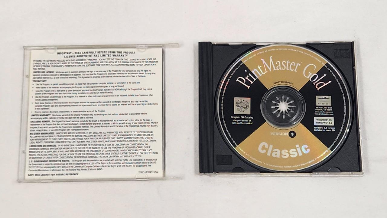 Mindscape Print Master Gold Classic Edition 3.0 Version PC CD-ROM