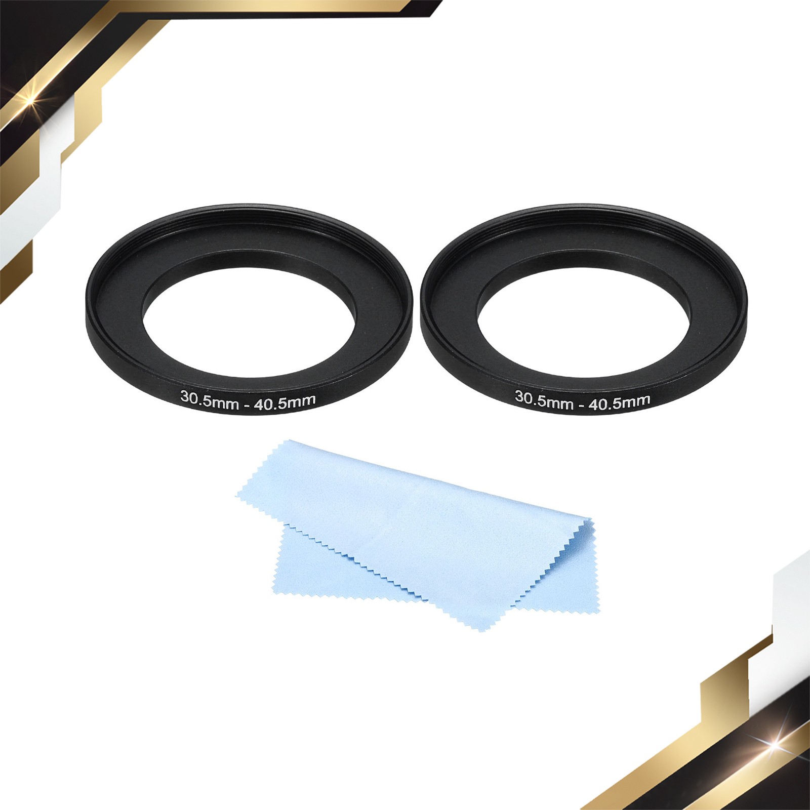 30.5mm-40.5mm Step Up Ring Camera Lens Filter Adapter with Cloth