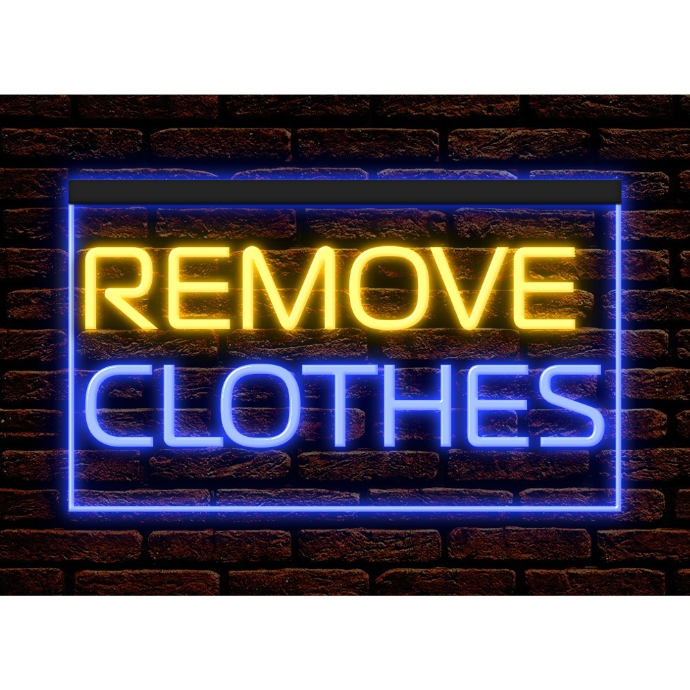 Remove Clothes Laundry Room Rules Shop Home Decor illuminated Display Neon Sign