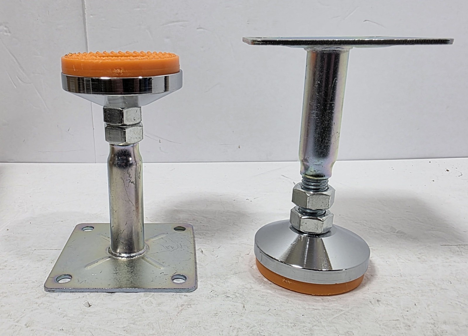 2Pcs Heavy Duty Machine Leveling Feet M10 Thread Adjustable Leg Levelers Rubber
