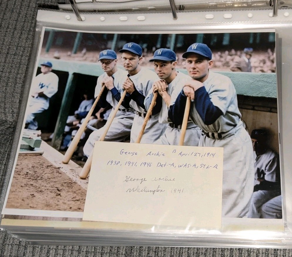 George Archie Washington Senators Signed Cut With 8x10 Photo W/Our COA