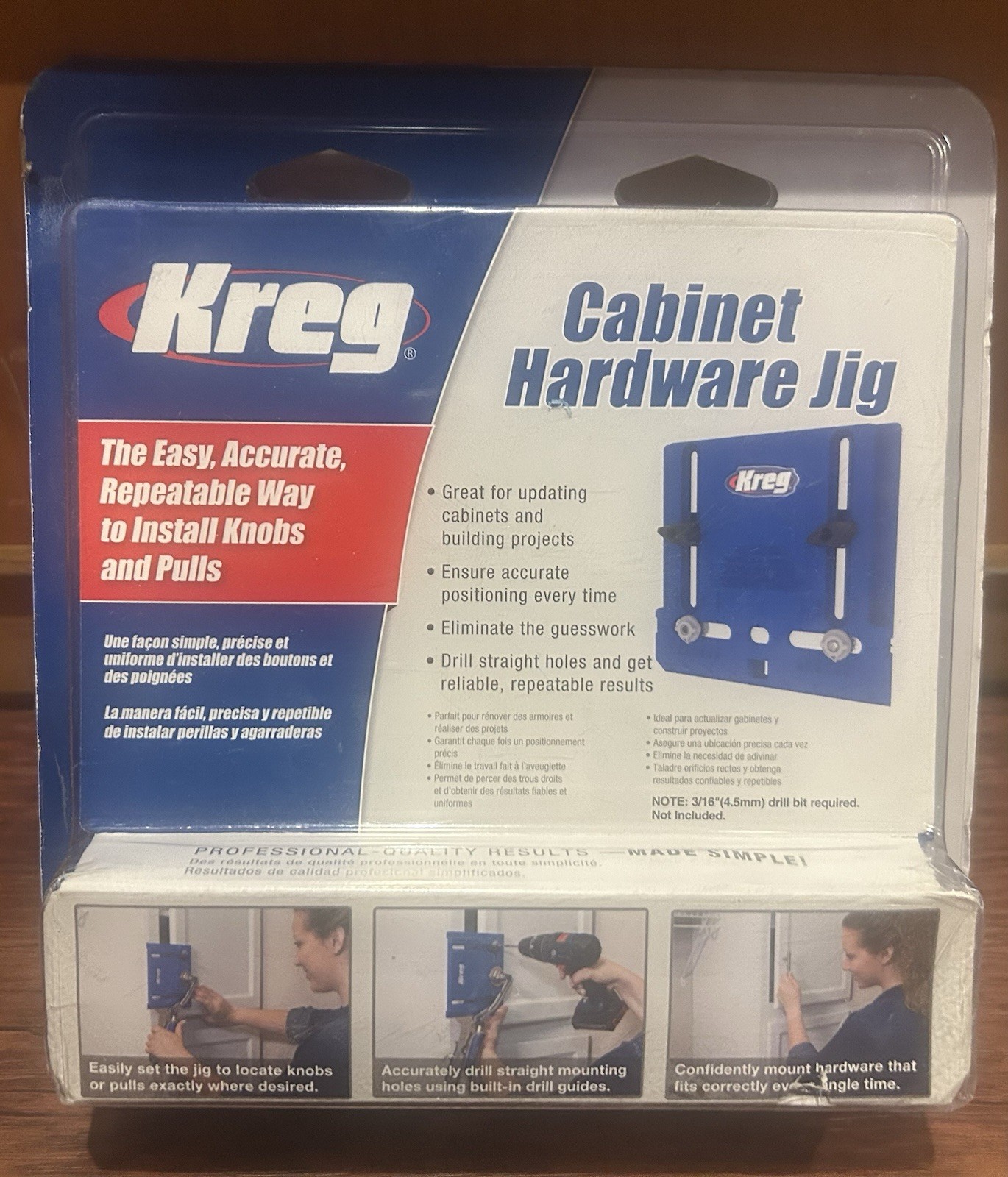 NEW KREG Cabinet Hardware Jig - Knobs & Pulls Installation Adjustable KHI-PULL