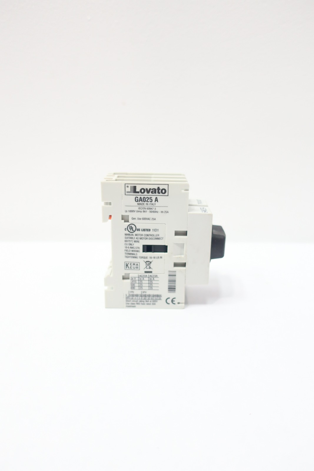 Lovato GA025A Disconnect Switch 25a 3p