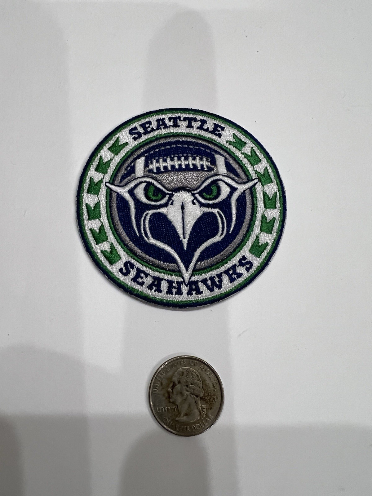 Seattle Seahawks embroidered iron on patch3"x 3" NICE