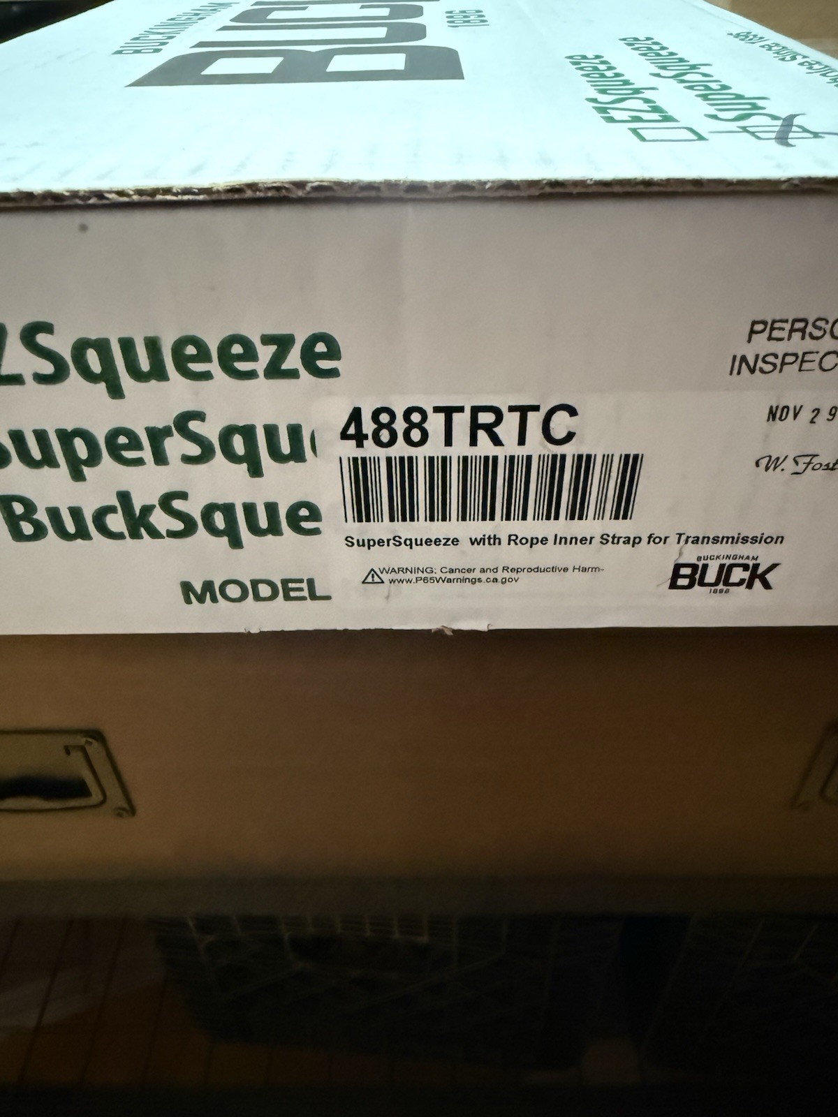 Buckingham Super Squeeze 488TRTC For Transmission