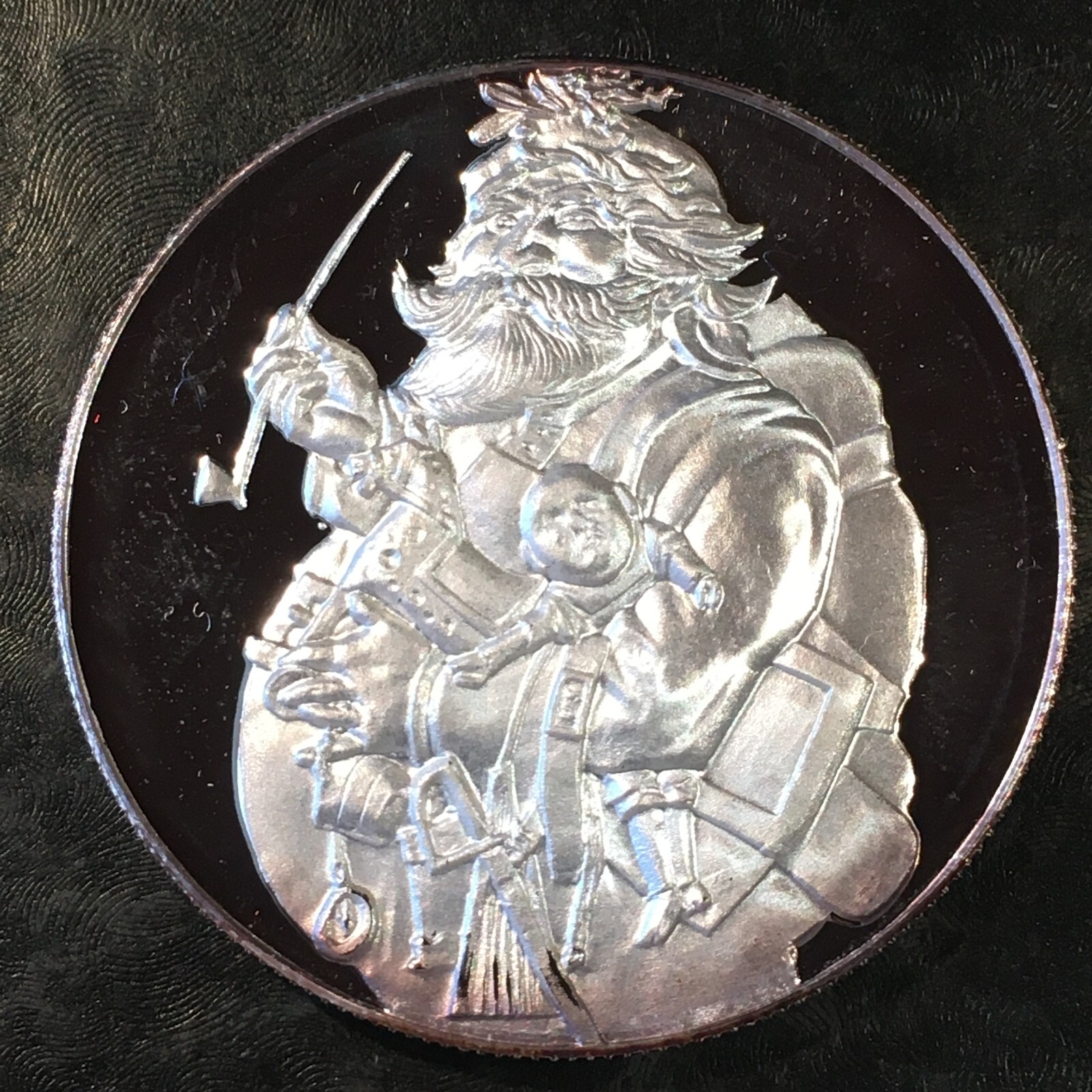 1 oz Silver Bullion Vintage Festive CHRISTMAS Motif We COMBINE SHIPPING #o712