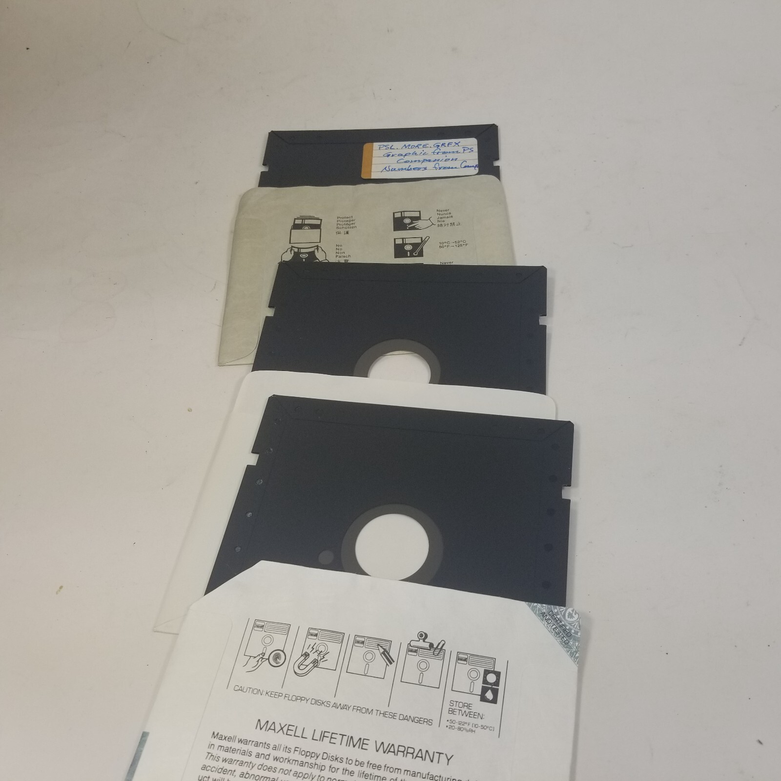 Vintage Apple II Print Shop Data Disks Software 5.25” Floppy Disk