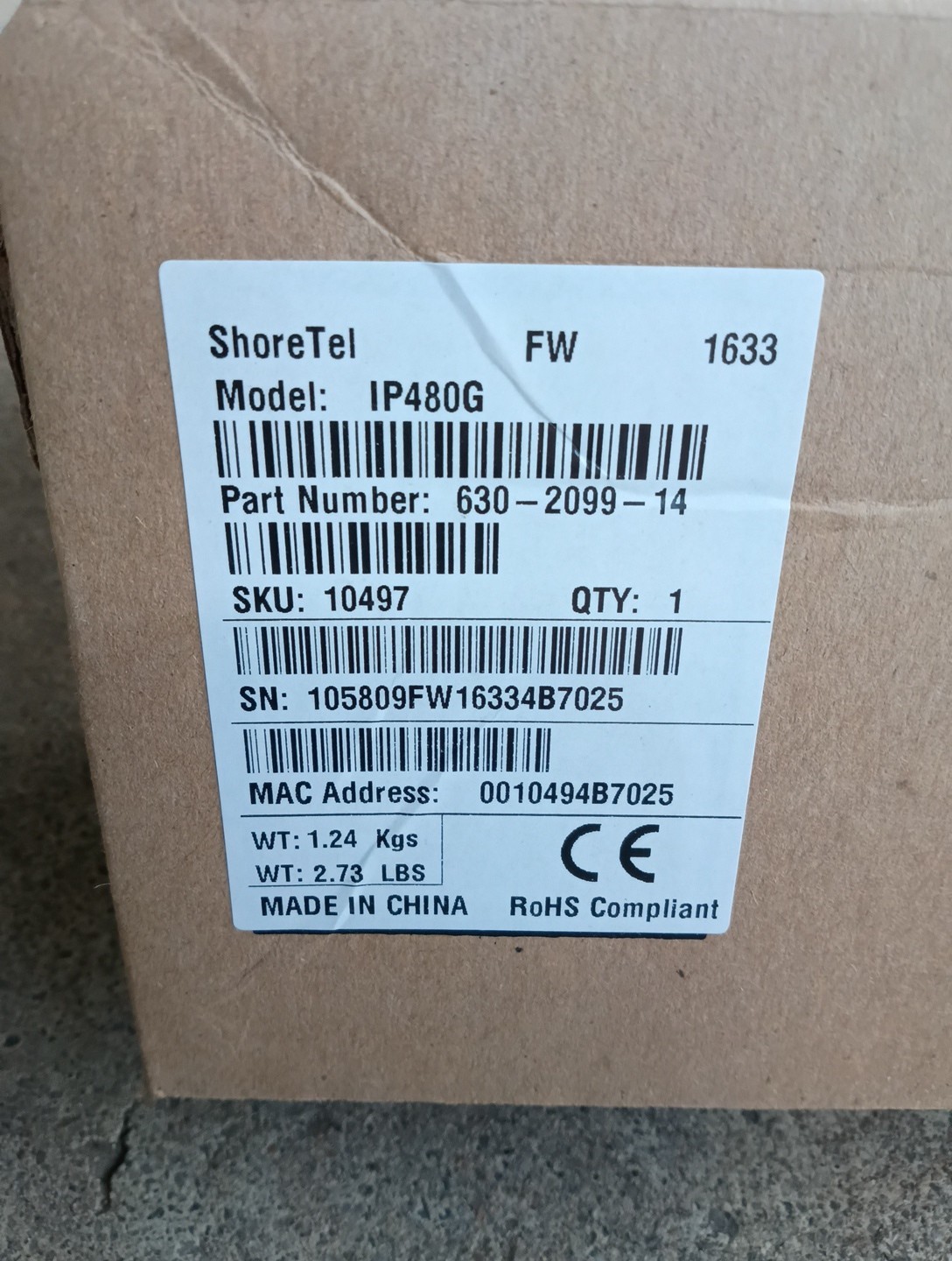 Untested, Unknown ShoreTel 630-2099-14 button expansion office phone unit
