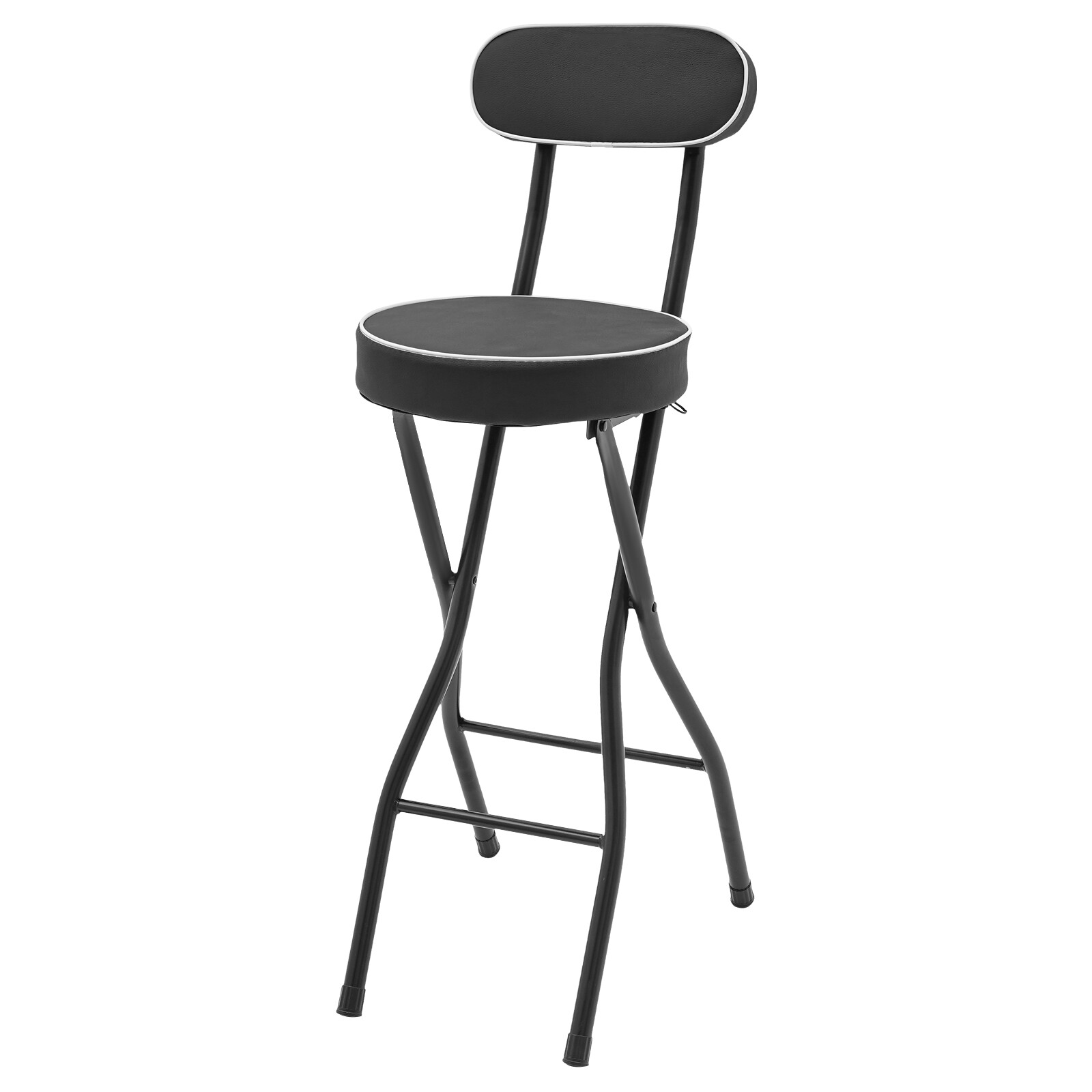 2PCS High Chairs Bar Stool Portable Folding Stool Cushioned Padded Folding Stool