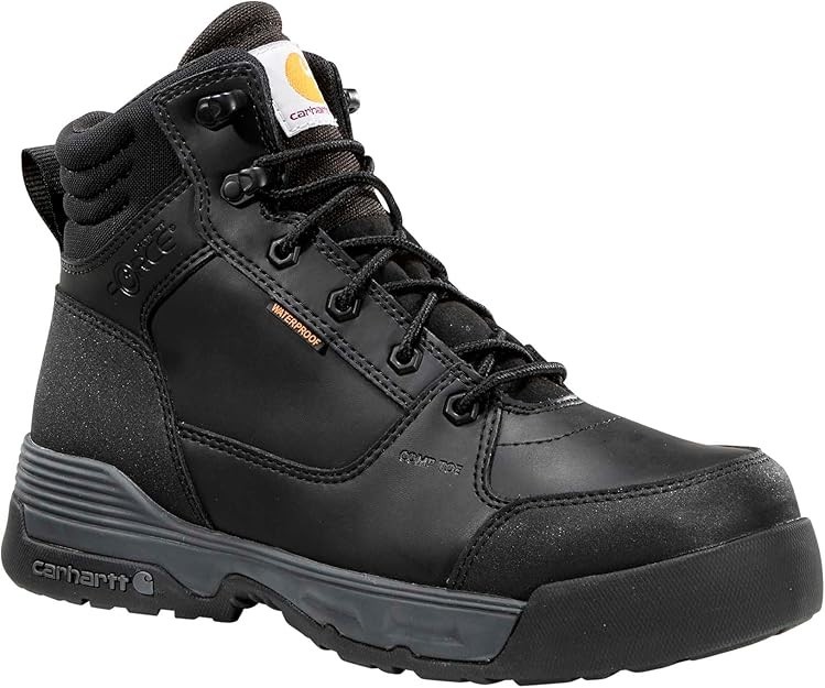 Carhartt 6" HD Force Waterproof Composite Toe Black Boot