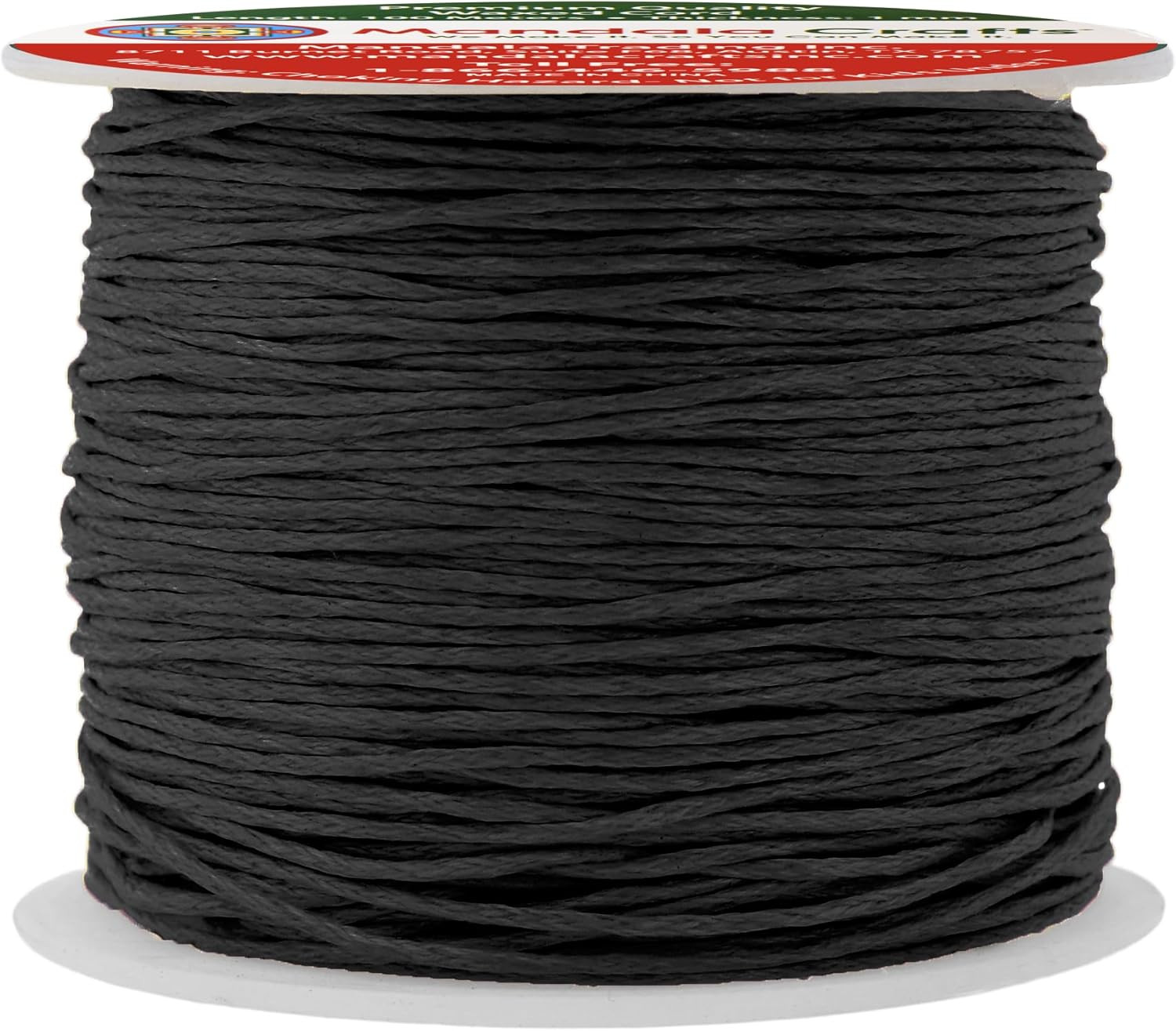 1Mm 109 Yards Black Cotton Waxed Cord for Jewelry Making Bracelet Cord Waxed Str