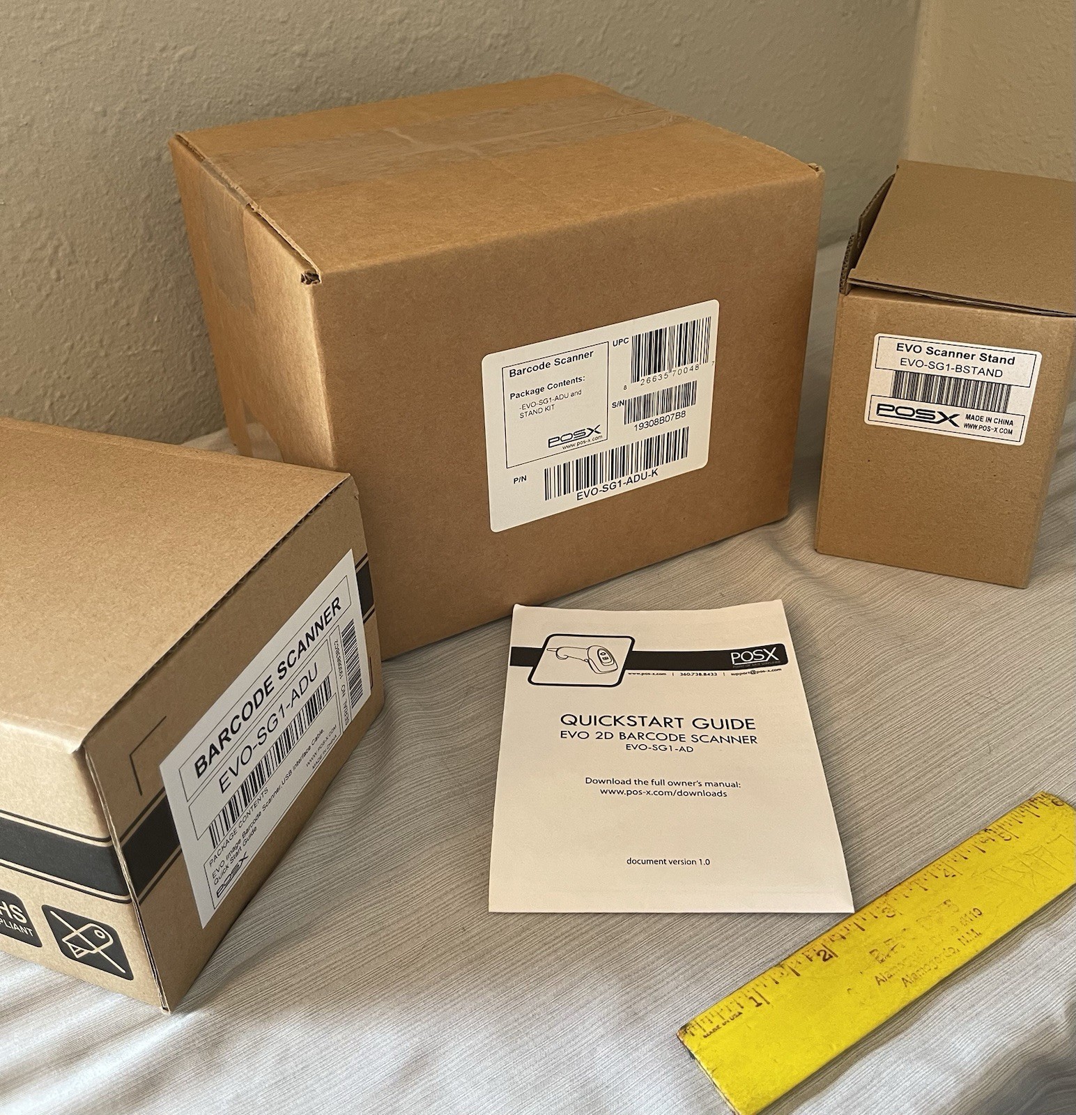 POSX EVO 2D Barcode Scanner & Stand EVO-SG1-ADU-K New In Box