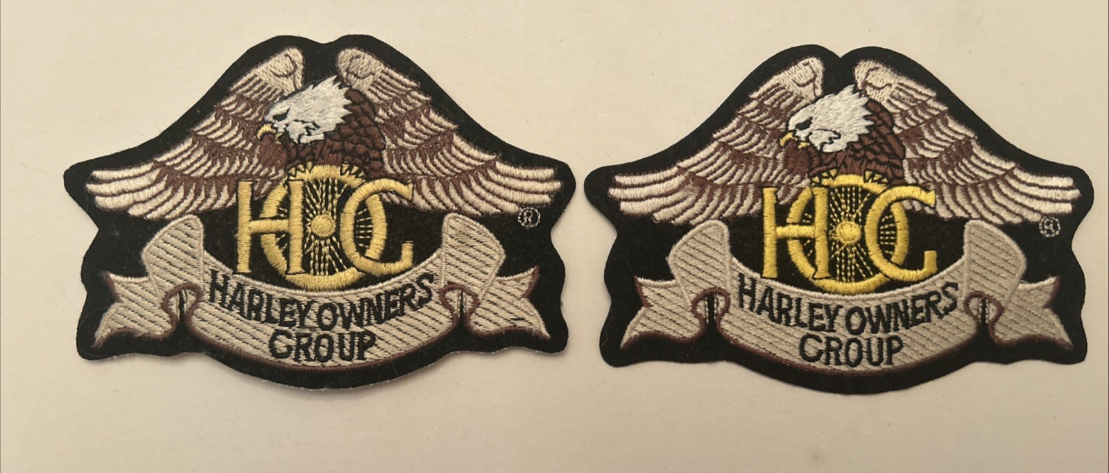 Set of 2 Patches - Harley Owners Group Harley Davidson Motorcycle