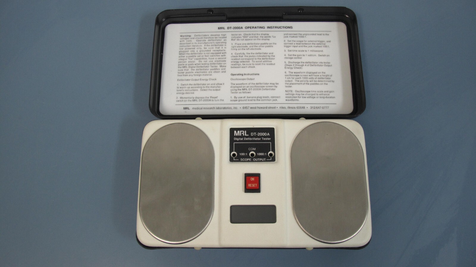 MRL Model DT-2000A Digital DEFIB. Tester AED Tester