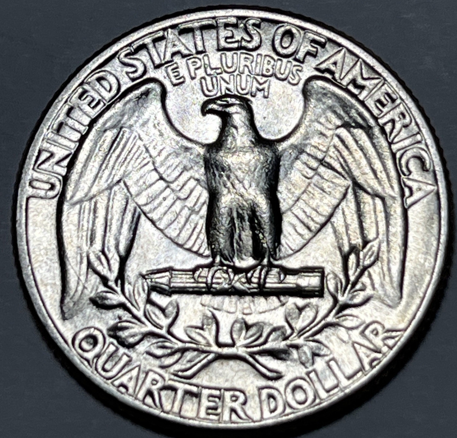 1954 P Quarter Errors Strike Through Grease DDO Long Die Crack Head Uncirculated