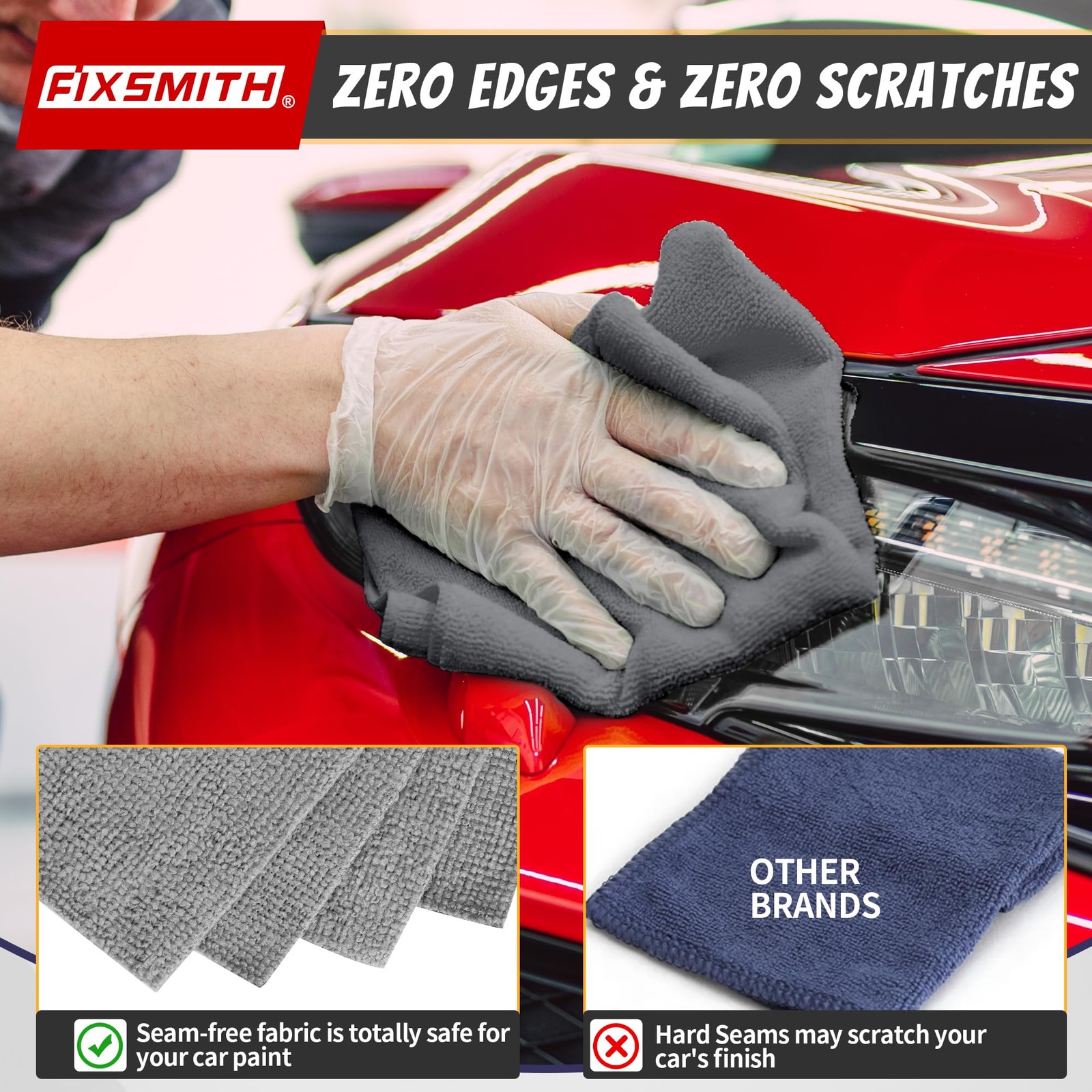 Shop Towels, Pack of 200, Grey Microfiber Cleaning Cloth Bulk, Microfiber Tow...