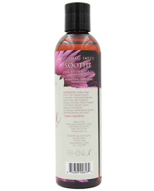 Intimate Earth Soothe Anti-bacterial Anal Lubricant 8 Oz