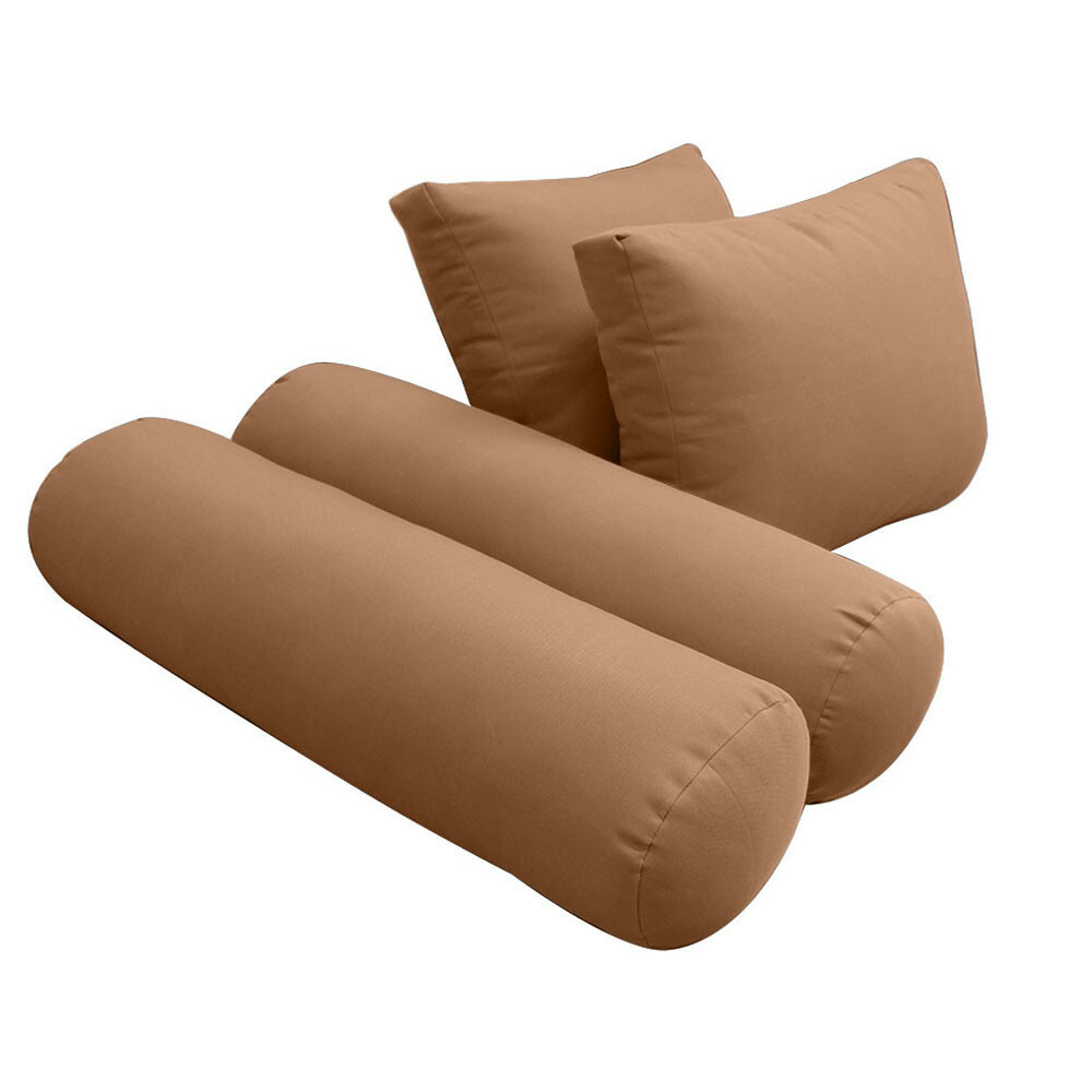 |COVER ONLY| Outdoor Style 1 Twin Knife Edge Bolster Back Pillow Slipcover AD104
