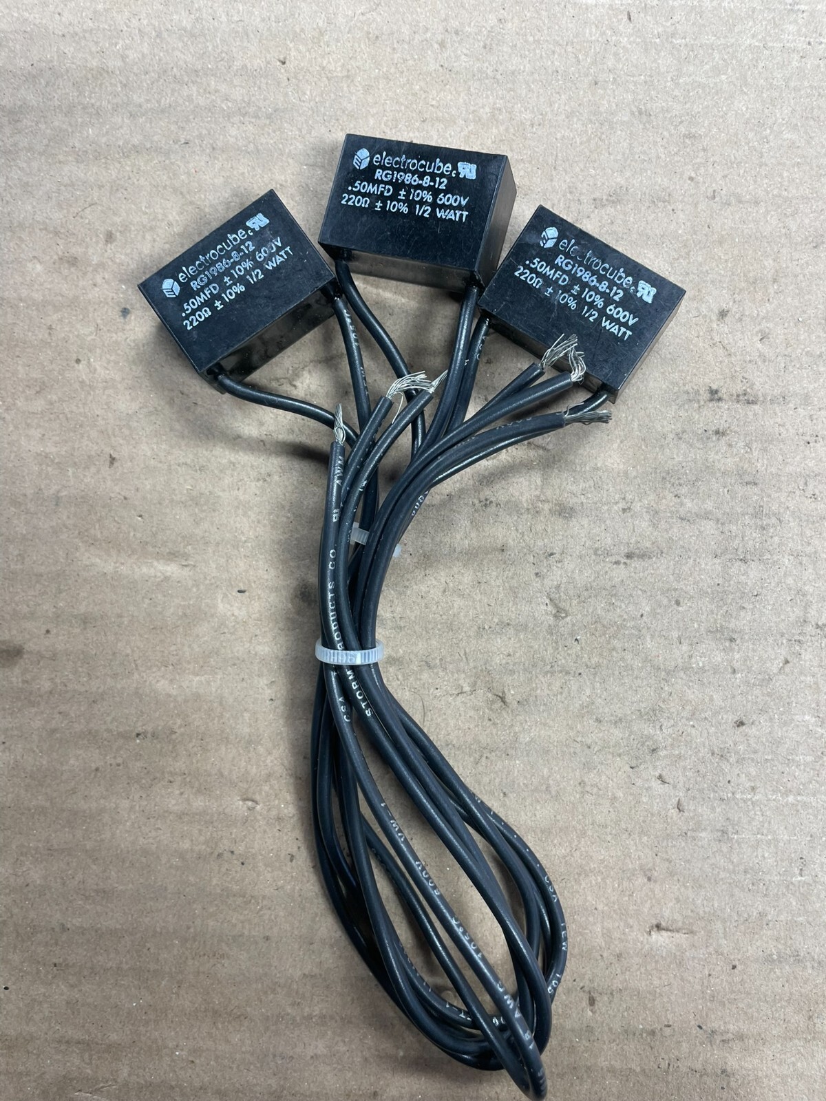 (Lot of 3) Electrocube RG1986-8-12 Surge Suppressor .50 MFD 600 V