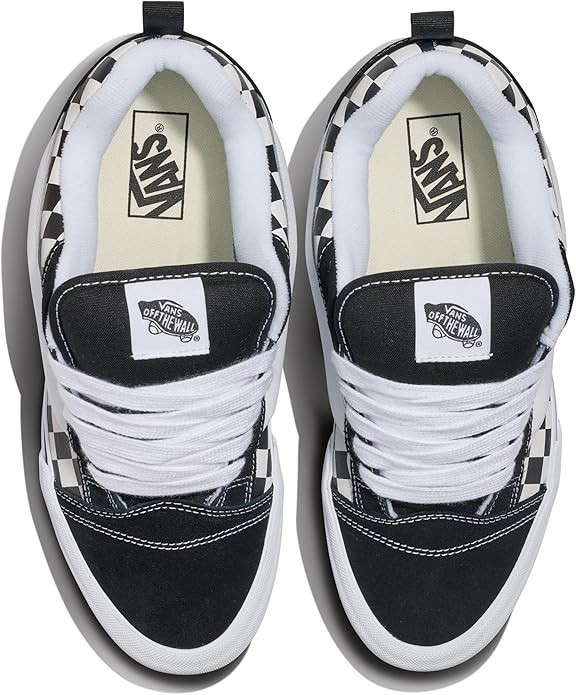 Vans Knu Skool Checkerboard Shoe - Black / White