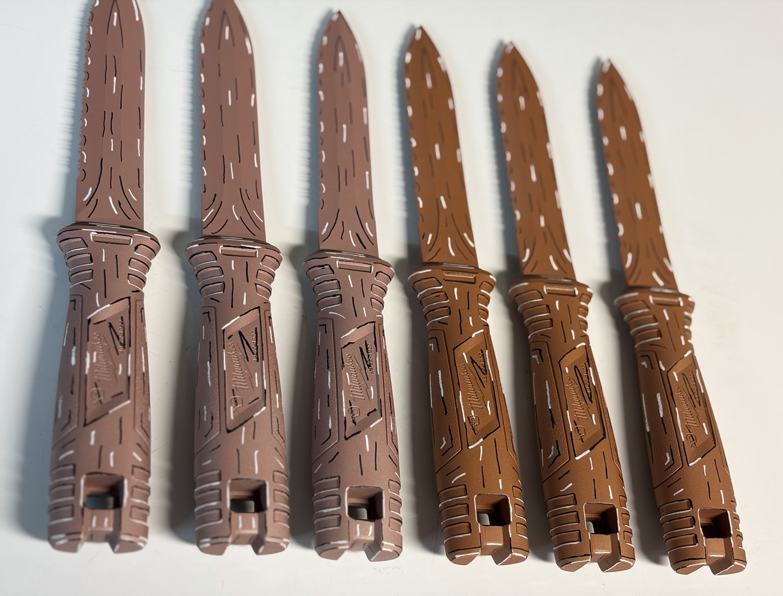 One Milwaukee Duct Knife Custom Cel Shade Rose Gold Cerakote Cartoon 48-22-1927