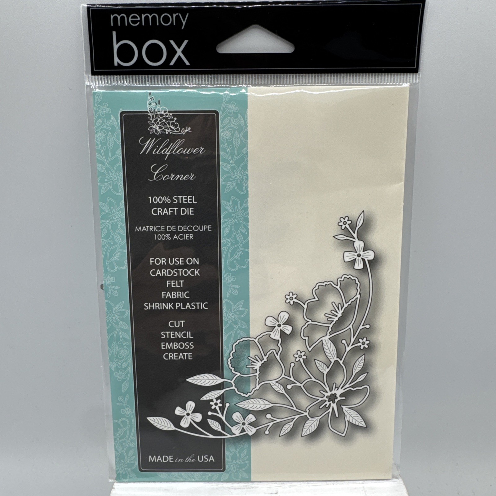 Memory Box Wildflower Corner Craft Die 98895 Floral Corner New Made in USA