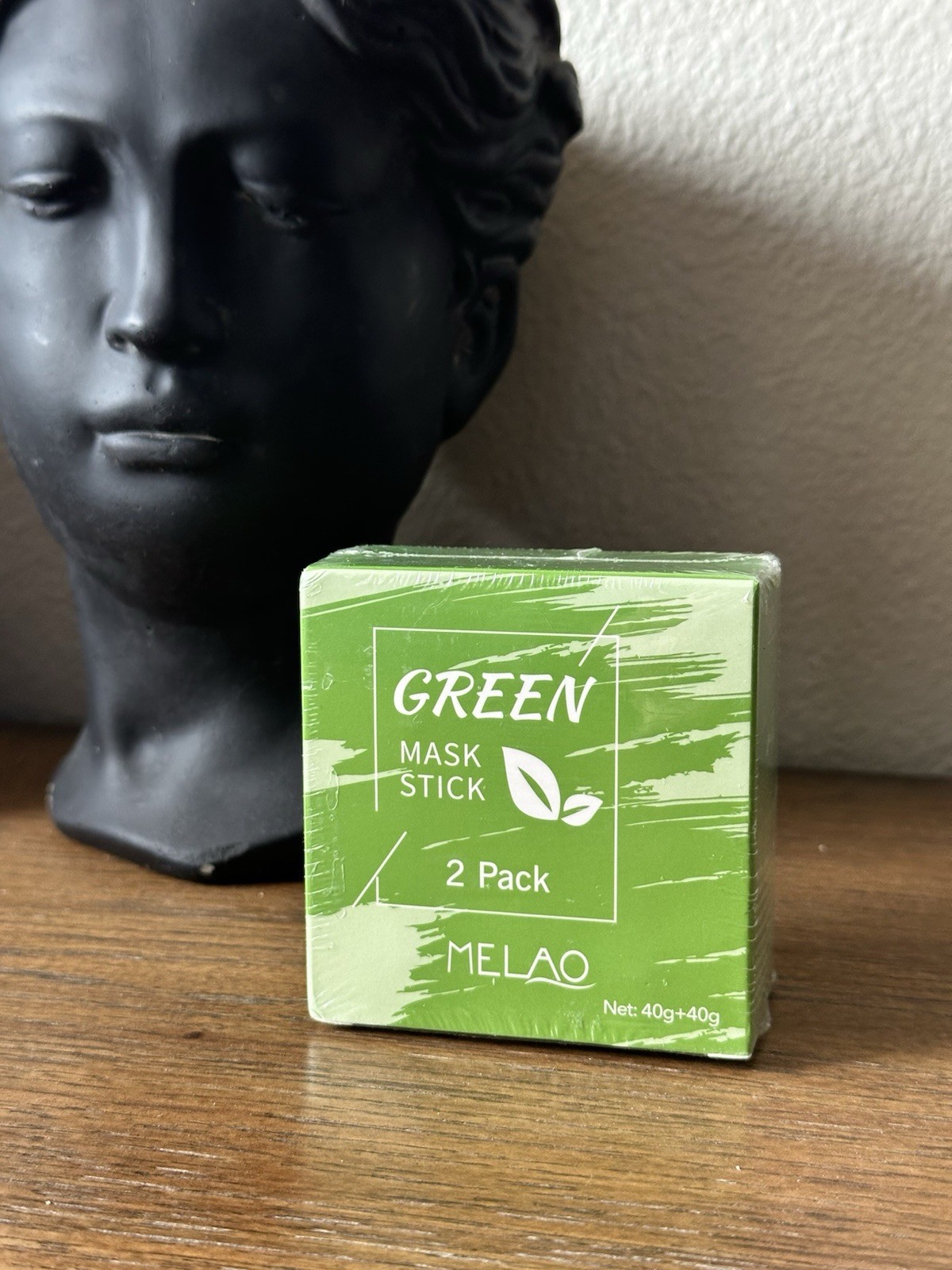 2 Pack Meidian Green Solid Mask Stick - Deep Cleansing, Green Tea Oil Control