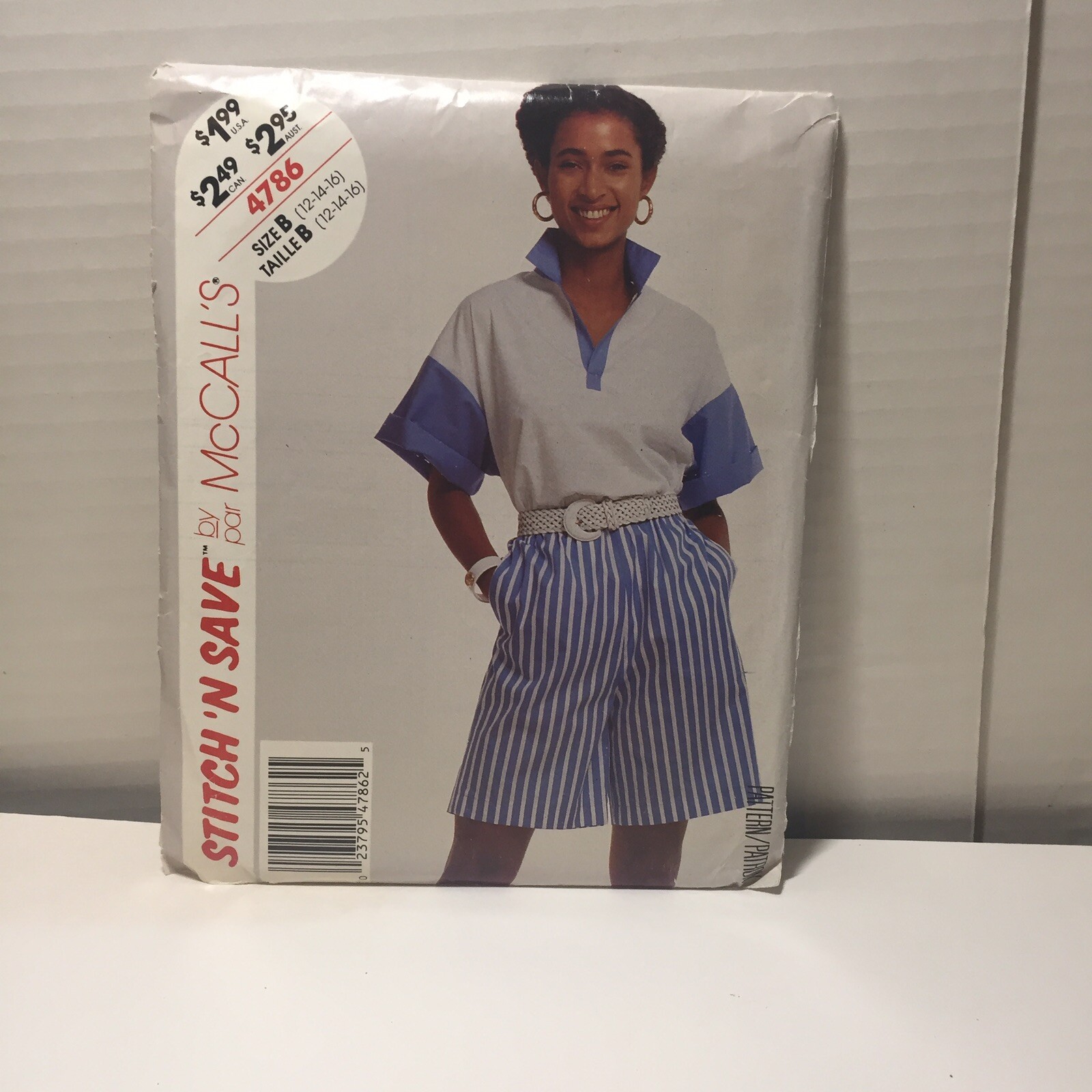 Easy Stitch 'n Save 4786 Size 12 14 16 Misses' Top and Shorts